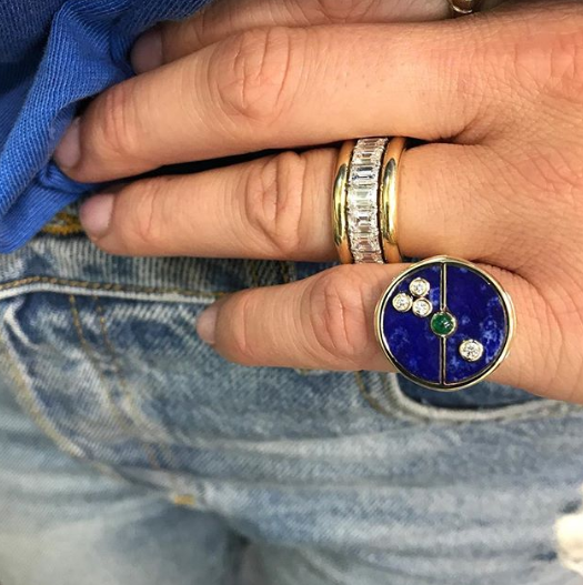 COMPASS RING - LAPIS