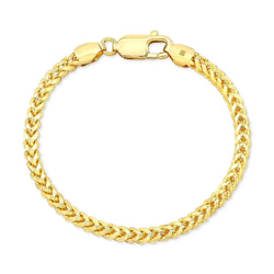 14K YELLOW GOLD SOLID FRANCO CHAIN BRACELET